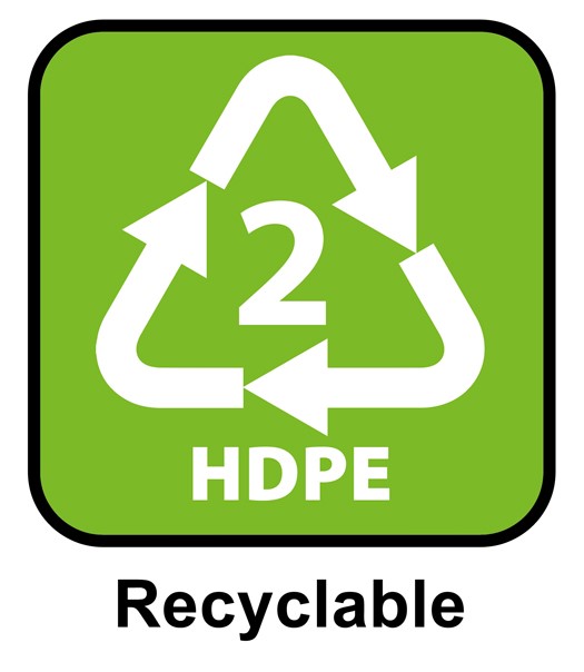 recyclable (2 HDPE)